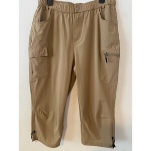 GymBrave Men's Cargo Hiking Pants Large Beige Outdoors Quick Dry Nature Camping
